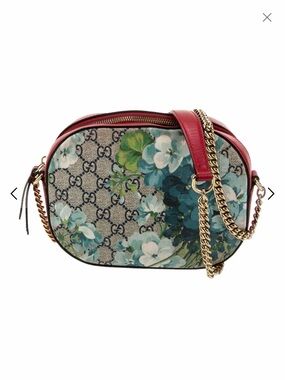 Authentic GUCCI blossom with red leather crossbody
